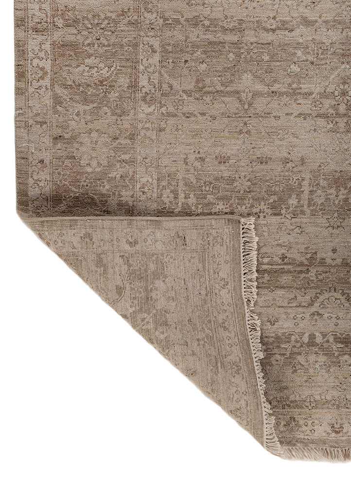 someplace in time ivory wool hand knotted Rug - Perspective