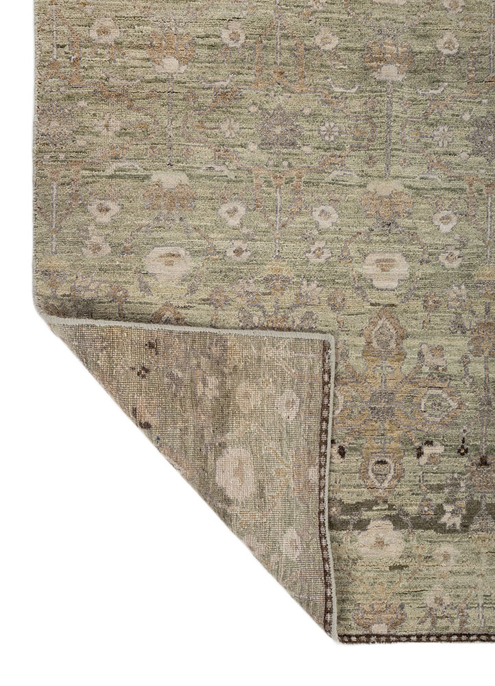 viscaya blue wool hand knotted Rug - Perspective