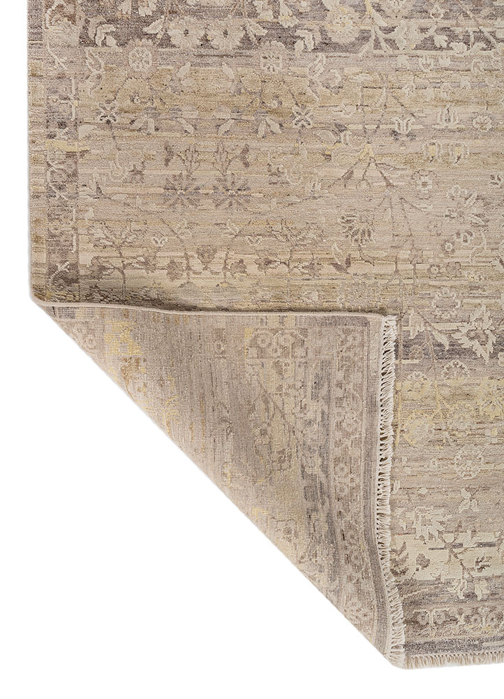 viscaya ivory afghan wool and silk hand knotted Rug - Perspective