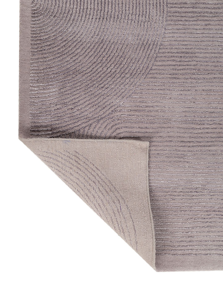 unfold by kavi red and orange wool and bamboo silk hand knotted Rug - Perspective