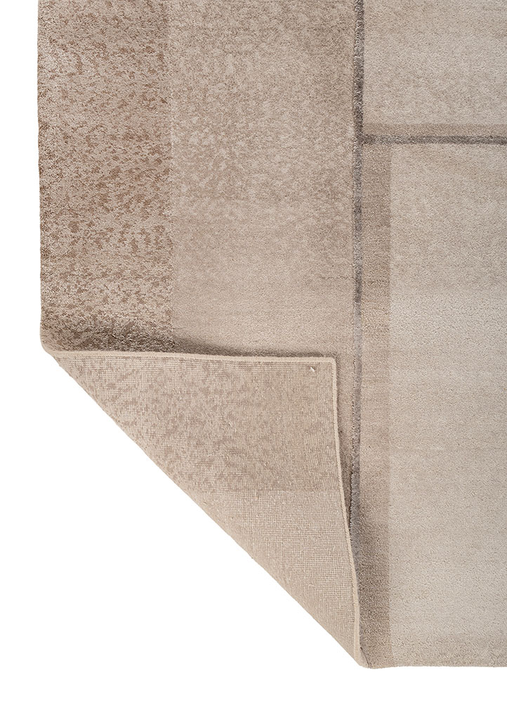 aakar by kavi ivory wool and bamboo silk hand knotted Rug - Perspective