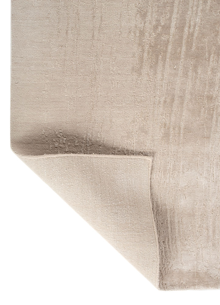 free verse by kavi ivory wool and bamboo silk hand knotted Rug - Perspective