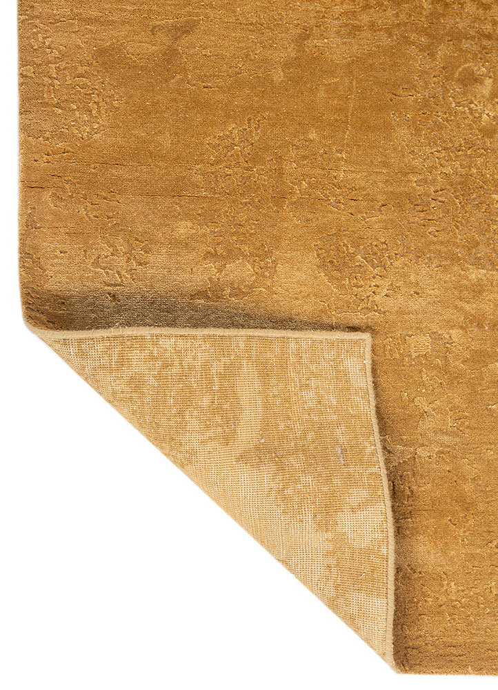 project error by kavi gold wool and bamboo silk hand knotted Rug - Perspective