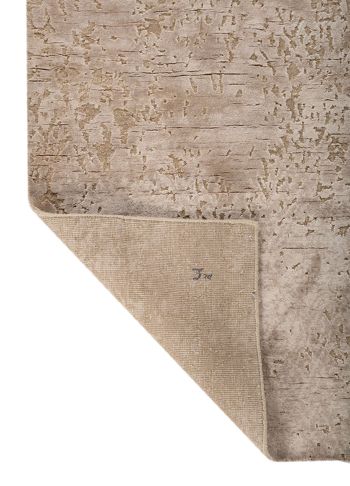 project error by kavi ivory wool and bamboo silk hand knotted Rug - Perspective