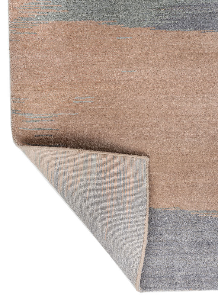 afterglow by kavi pink and purple wool and bamboo silk hand knotted Rug - Perspective