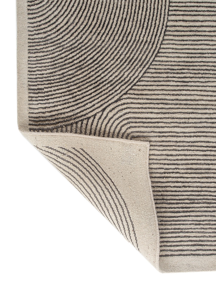 azalea ivory wool and bamboo silk hand knotted Rug - Perspective