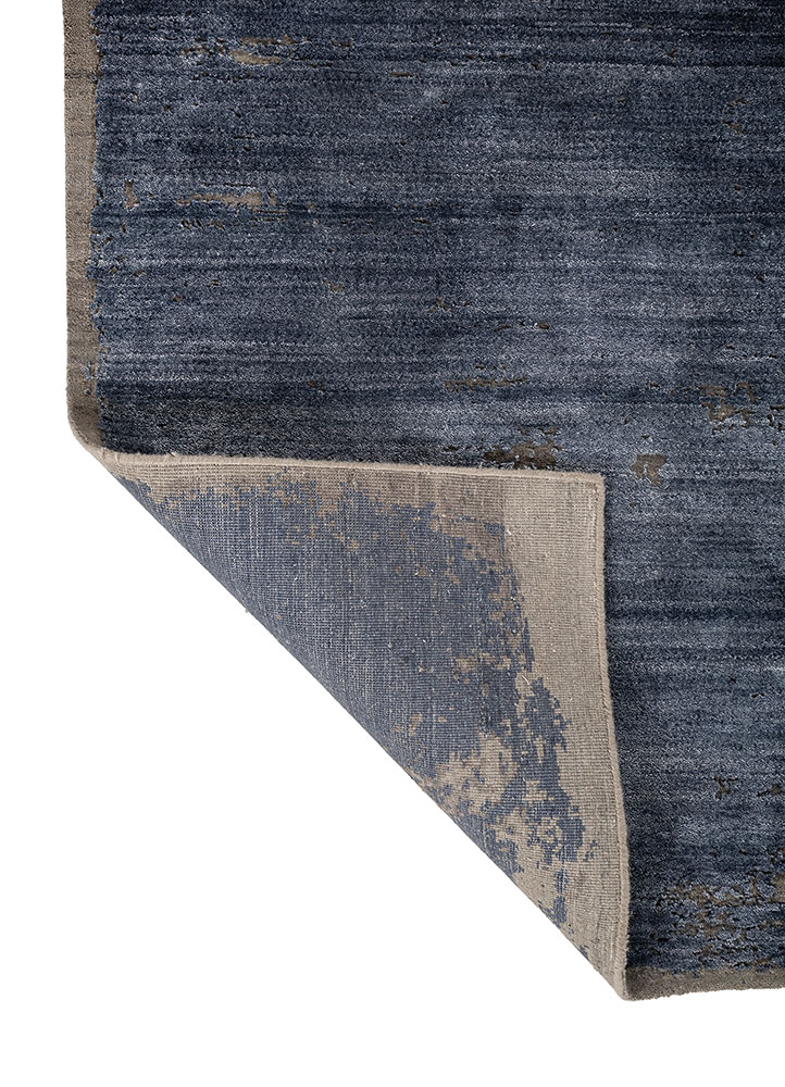 aprezo blue tencil hand knotted Rug - Perspective