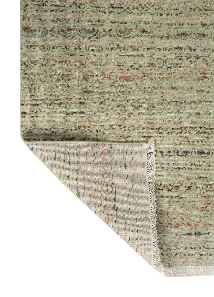 erbe blue wool hand knotted Rug - Perspective