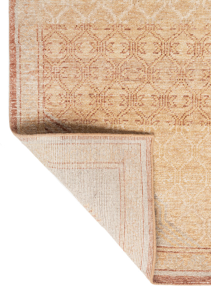 erbe red and orange wool hand knotted Rug - Perspective