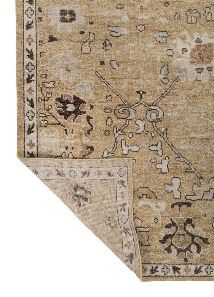 savana grey and black wool hand knotted Rug - Perspective