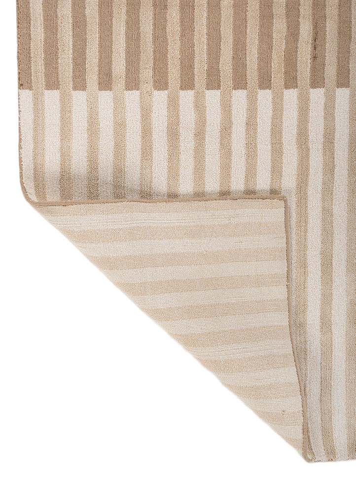 tesoro beige and brown acrylic hand loom Rug - Perspective