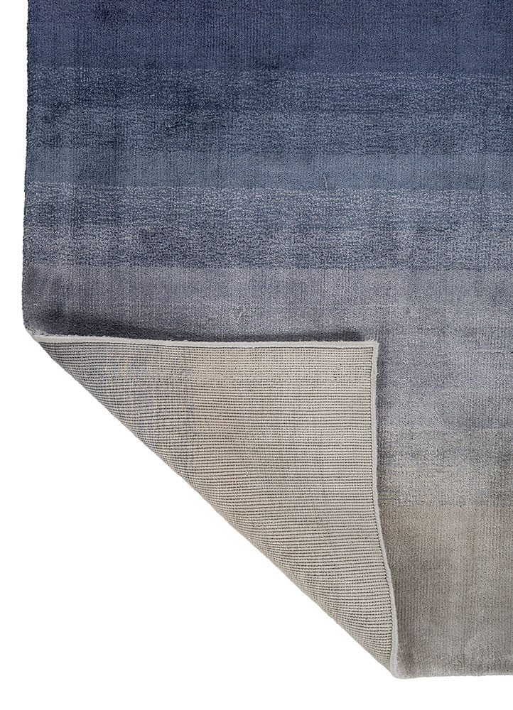 jean grey and black bamboo silk hand loom Rug - Perspective