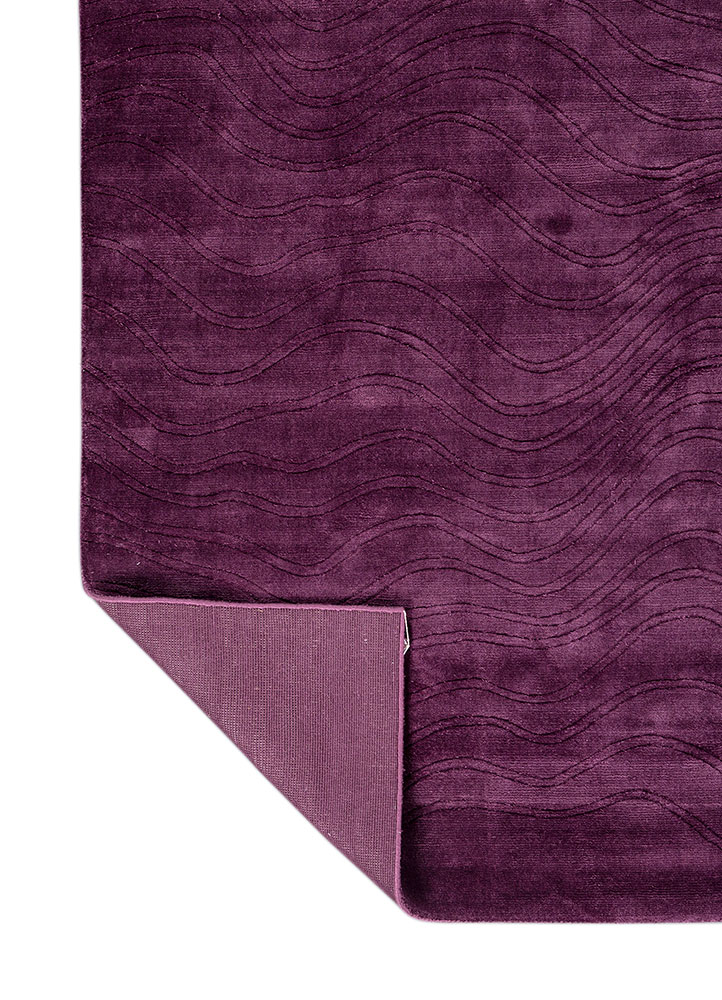 basis pink and purple viscose hand loom Rug - Perspective
