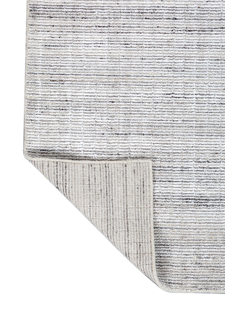 konstrukt ivory wool and bamboo silk hand loom Rug - Perspective