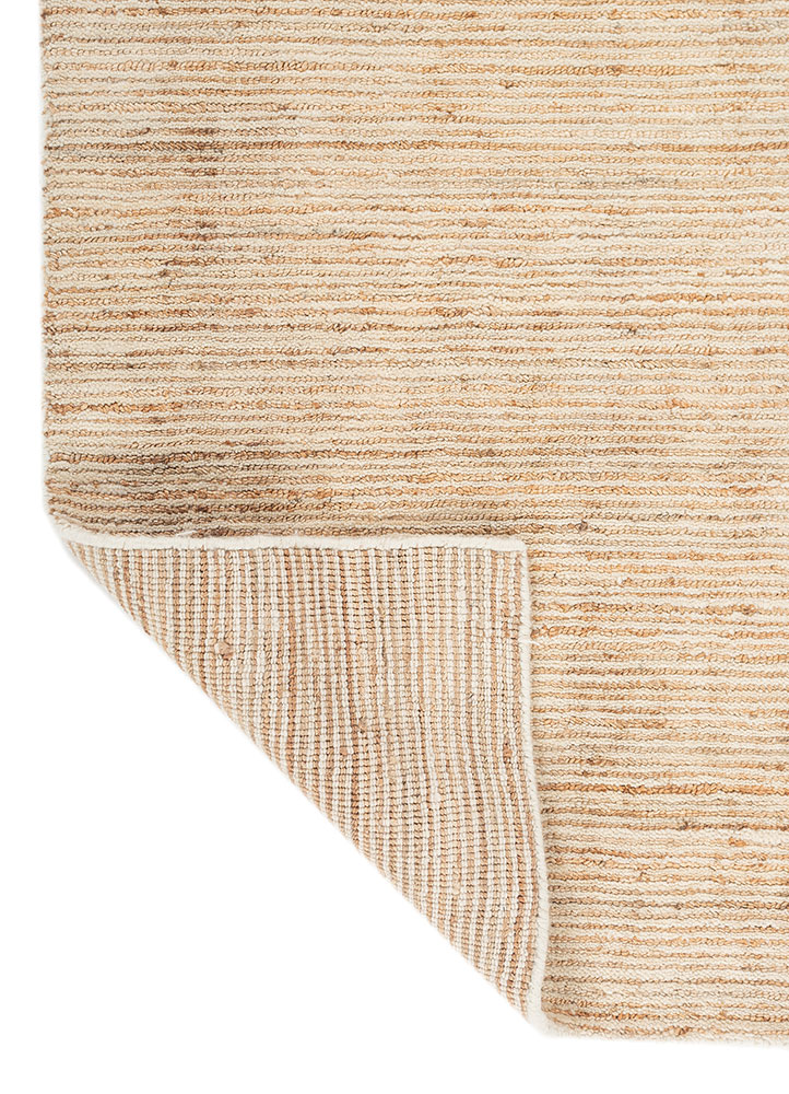 saga ivory wool hand loom Rug - Perspective