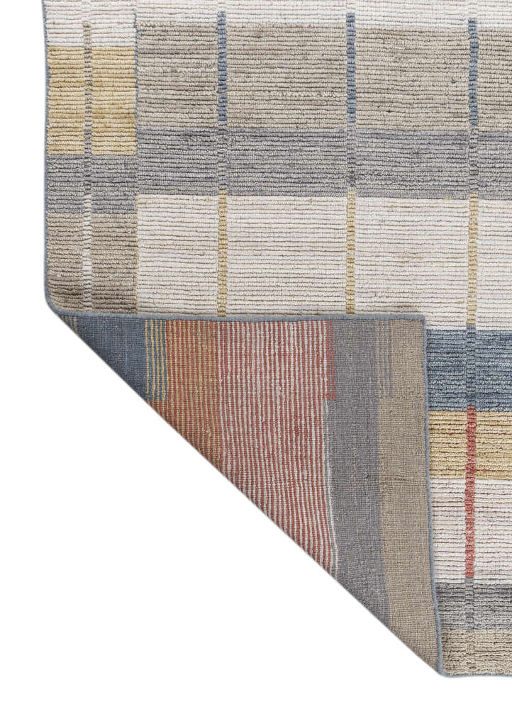 tesoro grey and black wool hand loom Rug - Perspective
