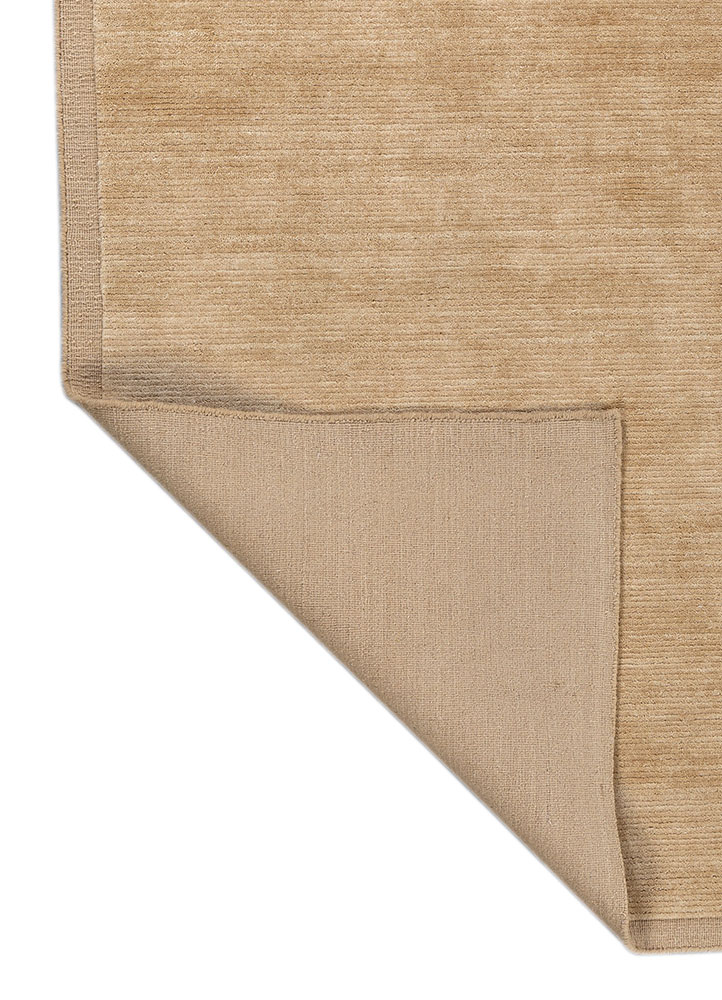basis beige and brown wool hand loom Rug - Perspective