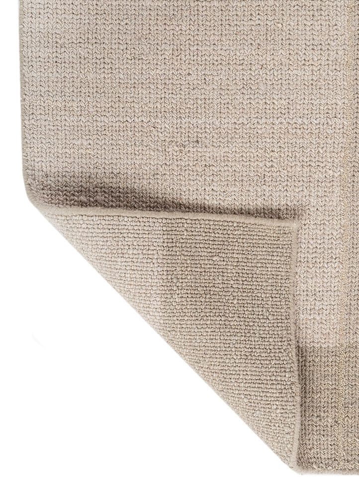 saga ivory wool hand loom Rug - Perspective