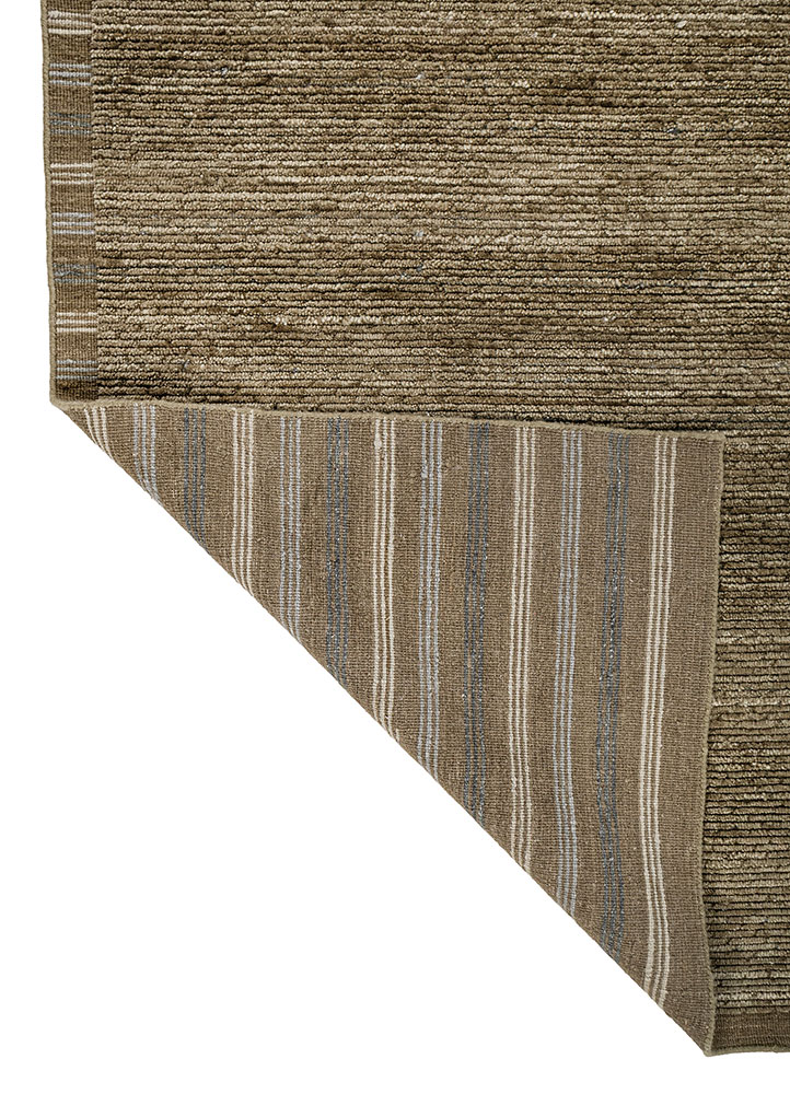 basis green wool hand loom Rug - Perspective