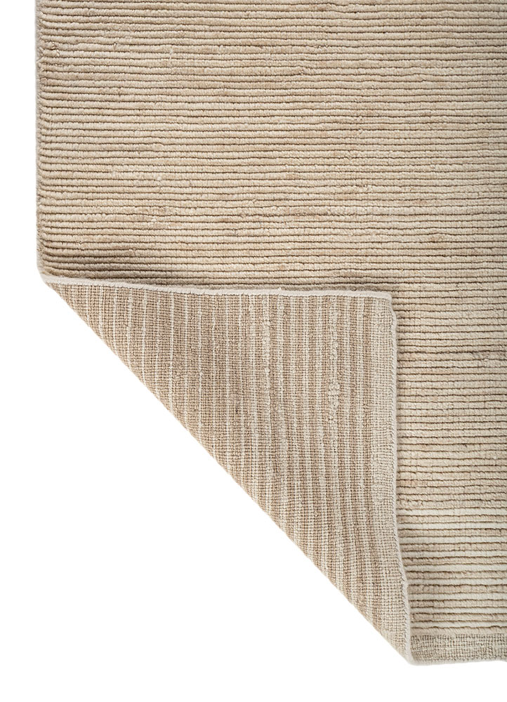 saga ivory wool hand loom Rug - Perspective