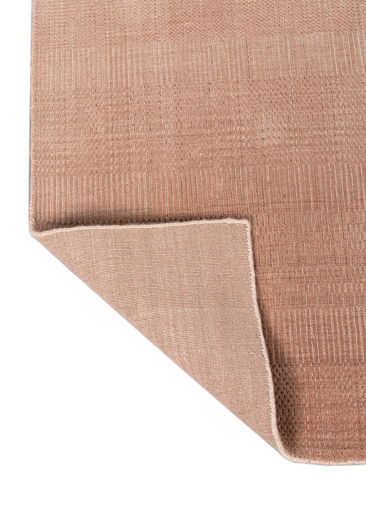 jean red and orange wool hand loom Rug - Perspective