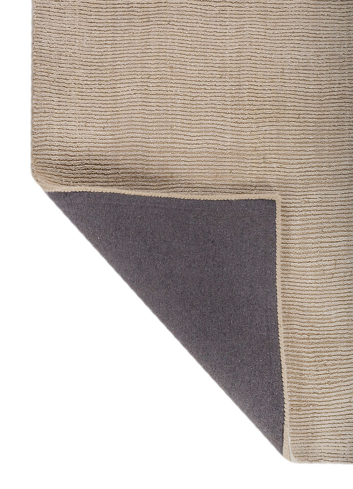 saga ivory wool and silk hand loom Rug - Perspective