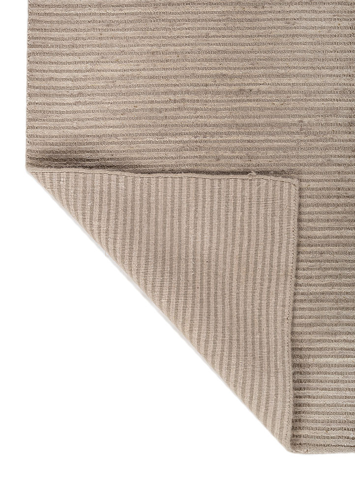 saga grey and black wool and silk hand loom Rug - Perspective