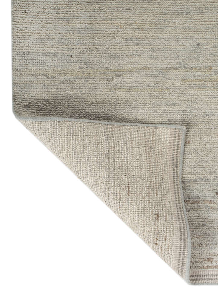 blythe blue wool hand knotted Rug - Perspective