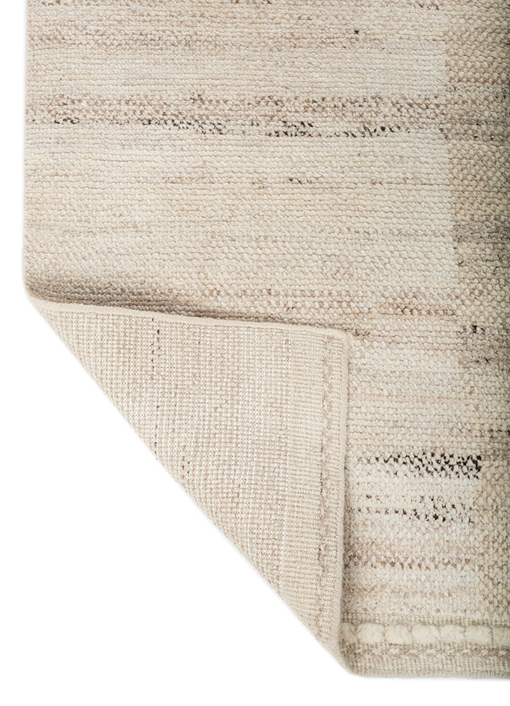 aprezo beige and brown afghan wool hand knotted Rug - Perspective