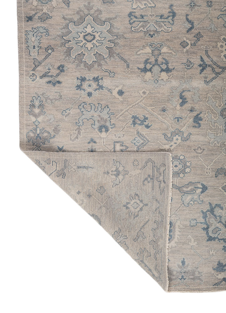 erbe grey and black wool hand knotted Rug - Perspective