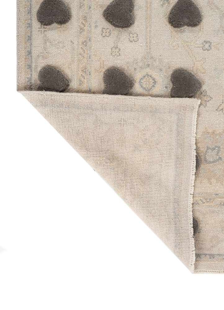 erbe grey and black wool hand knotted Rug - Perspective