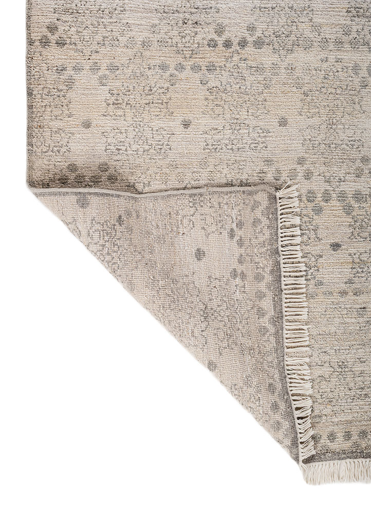 erbe ivory afghan wool hand knotted Rug - Perspective