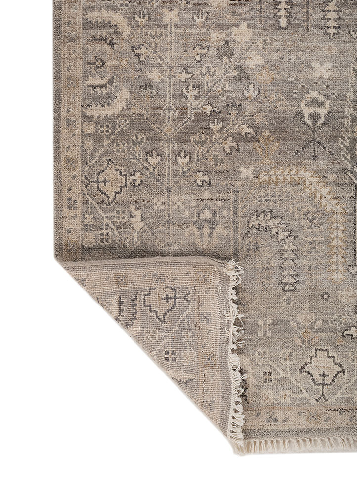 erbe grey and black afghan wool hand knotted Rug - Perspective