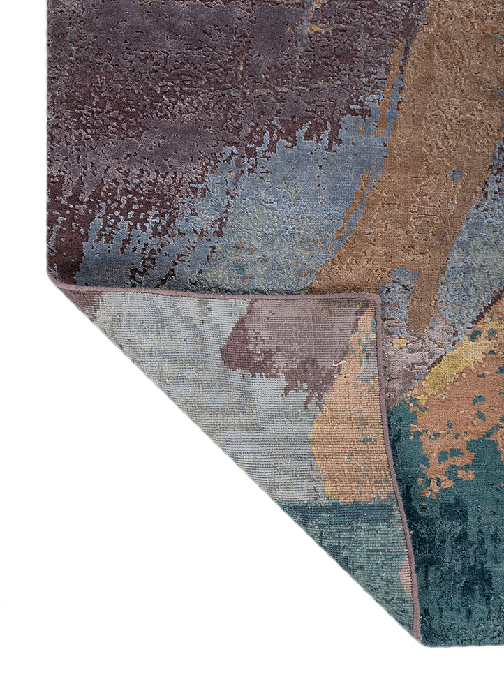 uvenuti pink and purple wool and bamboo silk hand knotted Rug - Perspective
