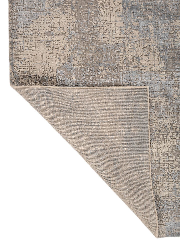 uvenuti grey and black wool and bamboo silk hand knotted Rug - Perspective