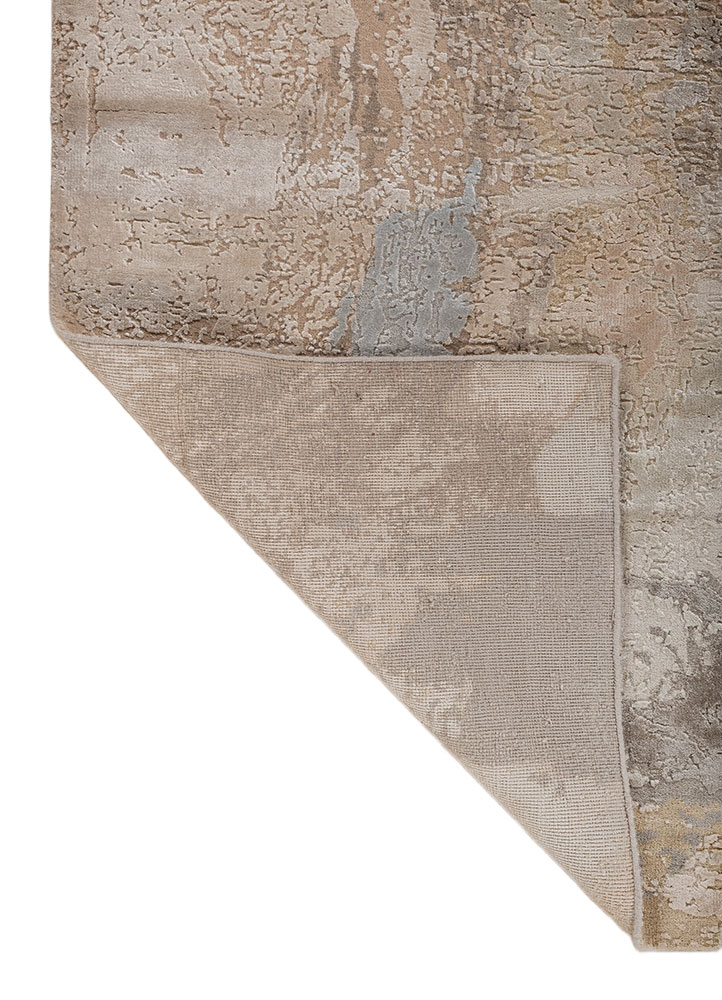 uvenuti grey and black wool and bamboo silk hand knotted Rug - Perspective