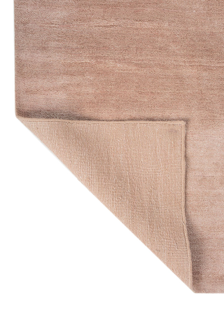 urban pause by kavi pink and purple wool and bamboo silk hand knotted Rug - Perspective
