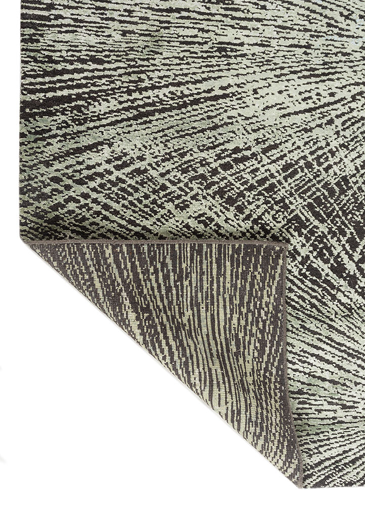 uvenuti blue wool and bamboo silk hand knotted Rug - Perspective