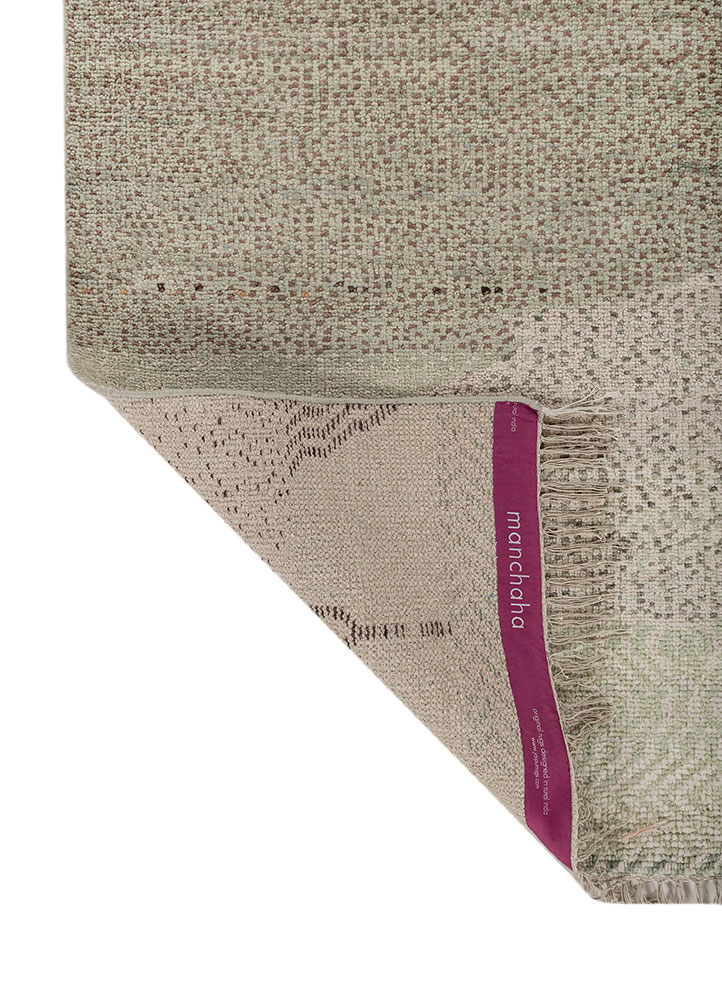 kavi x manchaha green wool hand knotted Rug - Perspective