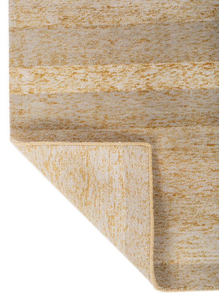kavi x manchaha gold wool hand knotted Rug - Perspective