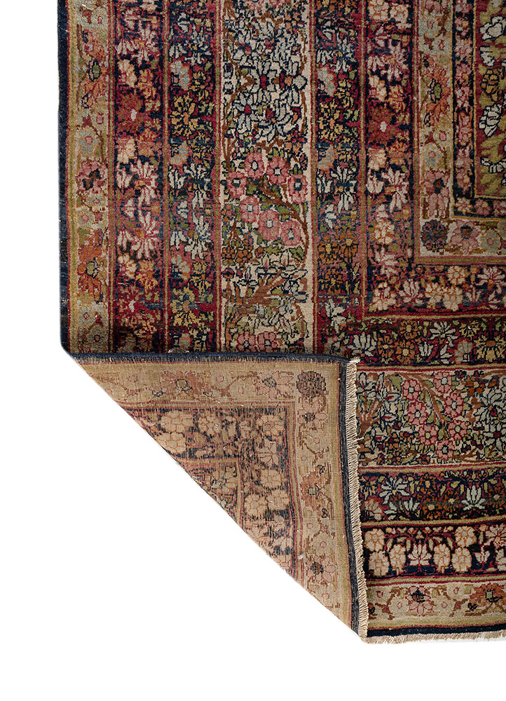 aalam green wool hand knotted Rug - Perspective