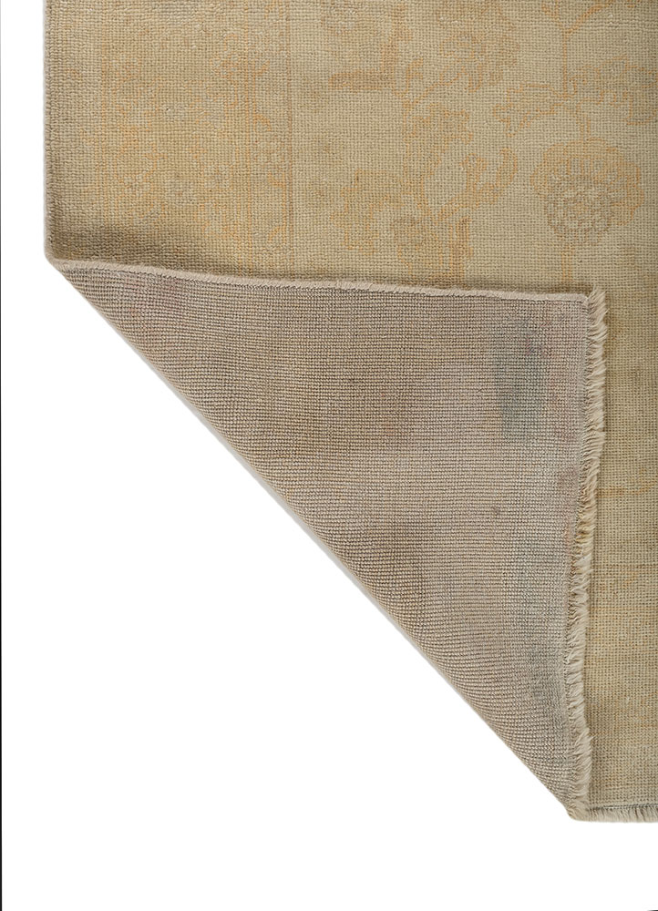vintage blue wool hand knotted Rug - Perspective