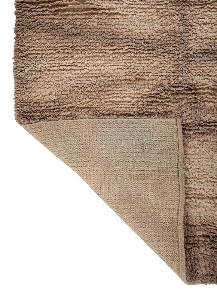 zuri beige and brown wool hand knotted Rug - Perspective