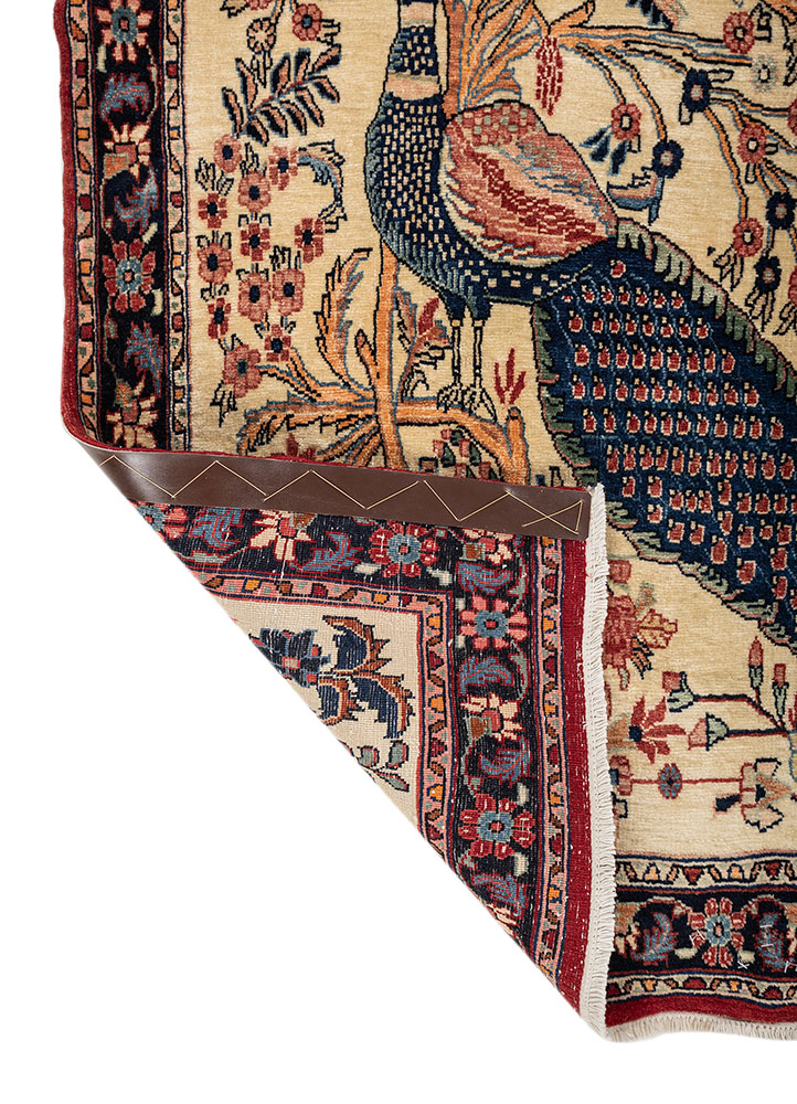 aalam gold wool hand knotted Rug - Perspective