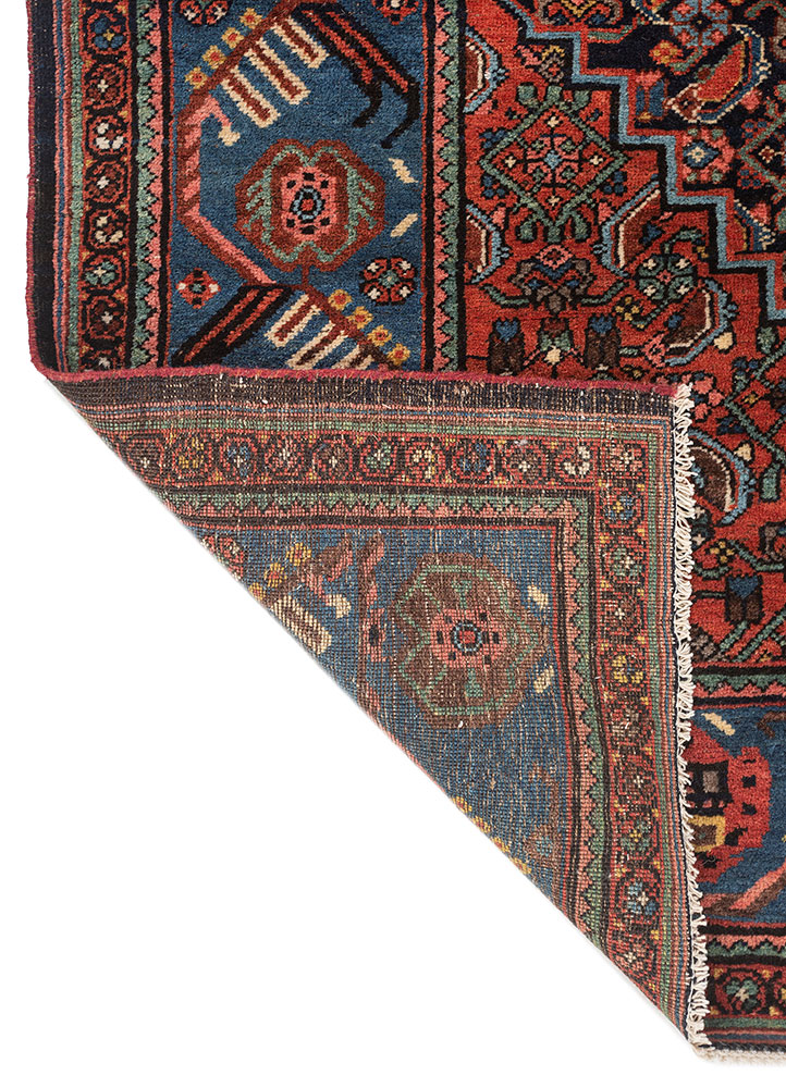kiaan red and orange wool hand knotted Rug - Perspective