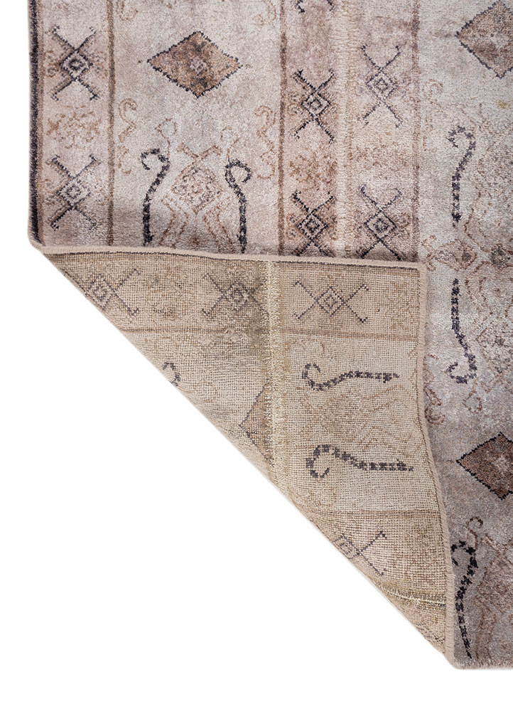 provenance ivory bamboo silk hand knotted Rug - Perspective