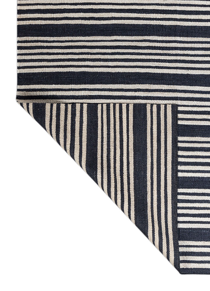 nomadic threads grey and black jute and hemp flat weaves Rug - Perspective