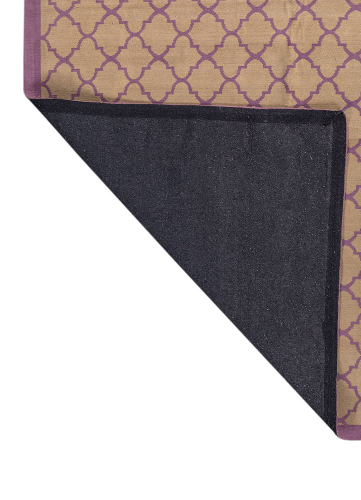 indusbar pink and purple polyester flat weaves Rug - Perspective