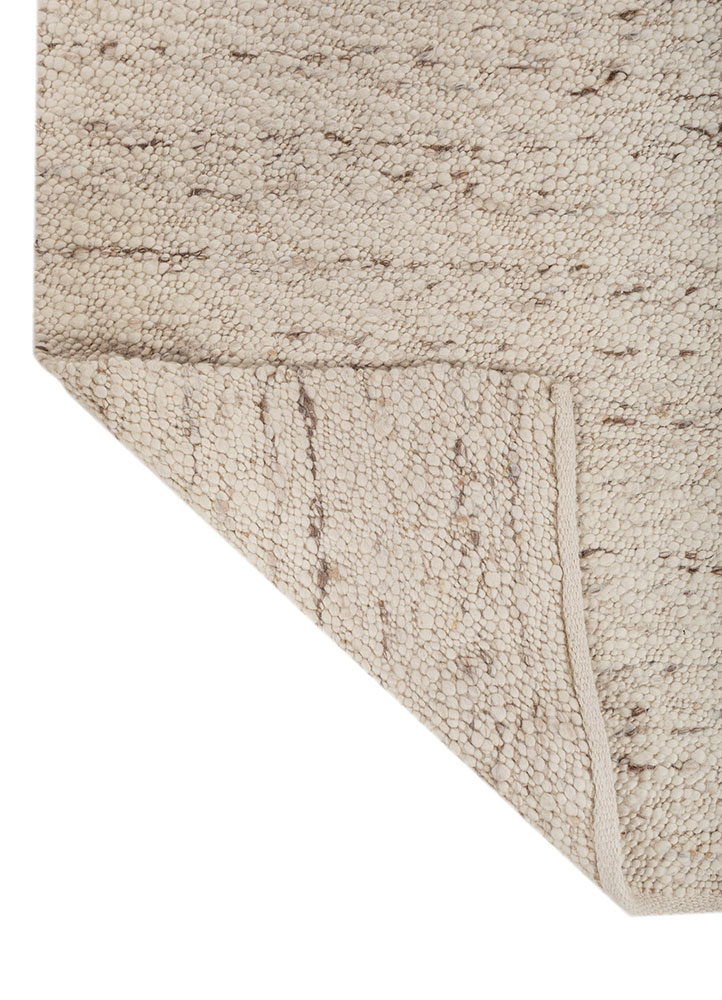 abrash ivory wool flat weaves Rug - Perspective