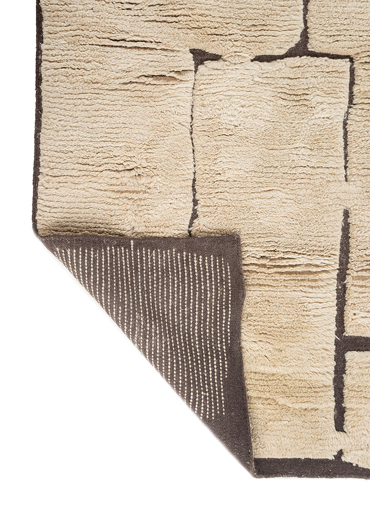 indusbar ivory wool flat weaves Rug - Perspective